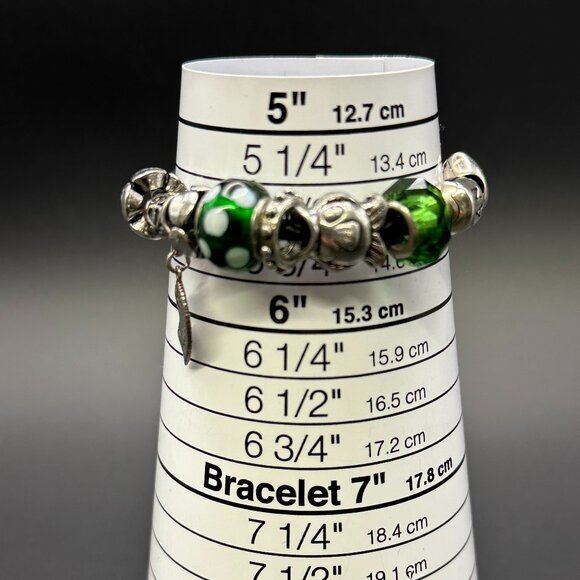 Pandora Bracelet w/13 Charms, Including One Authentic Pandora Charm and 12 unbra - Picture 3 of 15
